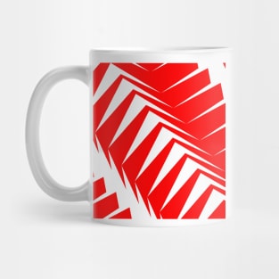 Red and white abstract Mug